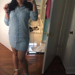 Denim mini dress